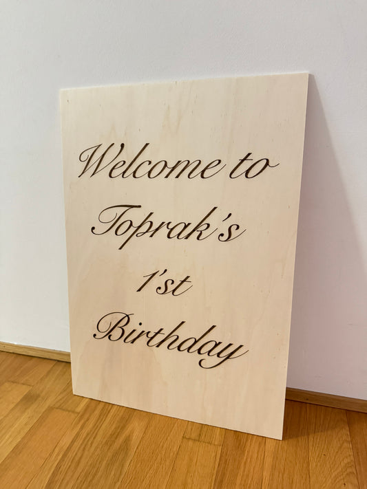 Dein Schild Gelasert